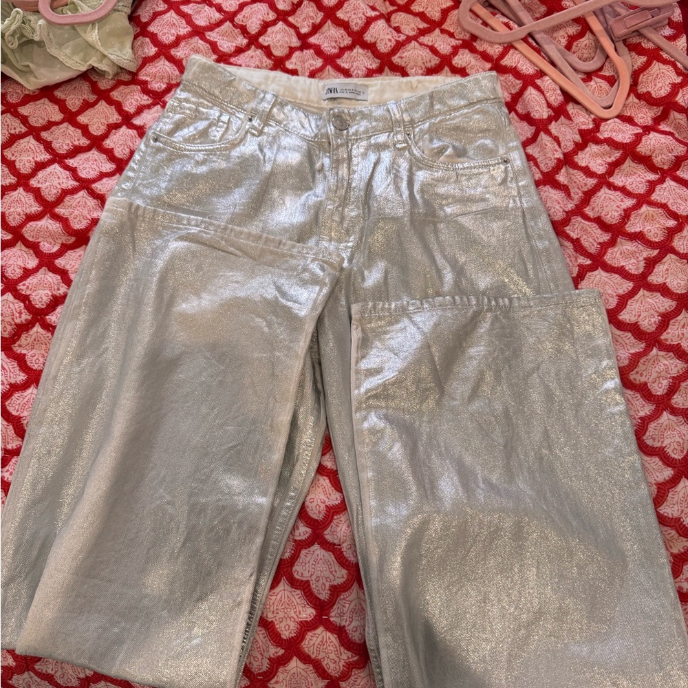 Zara womens Silver Pants